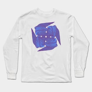 Blue birds dancing in the air Long Sleeve T-Shirt